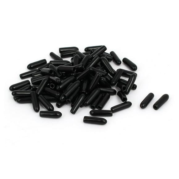 uxcell 10Pcs 1.8mm Inner Dia PVC Flexible Vinyl End Cap Screw Thread Protector Cover Black uxcell 10Pcs 1.8mm Inner Dia PVC Flexible Vinyl End Cap Screw Thread Protector Cover Black